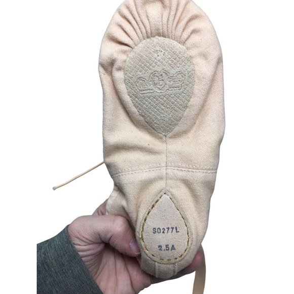 BLOCH Pump BL277L Pink Canvas Ballet Slipper 025C ( size 2.5 C) - Picture 2 of 5